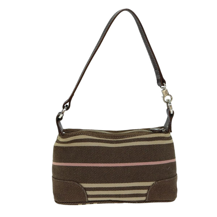 Burberry Nova Check Blue Label Hand Bag Canvas Brown Auth ti1813
