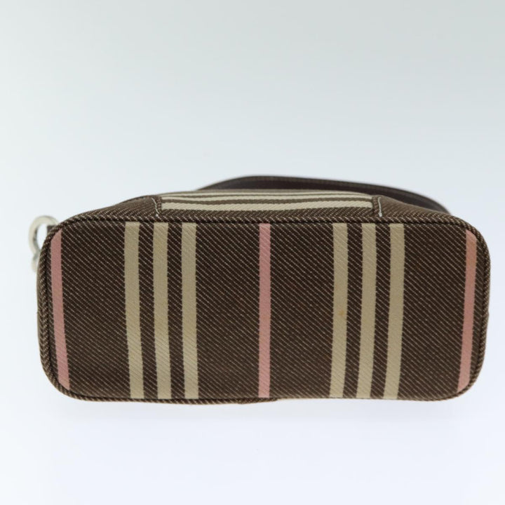 Burberry Nova Check Blue Label Hand Bag Canvas Brown Auth ti1813