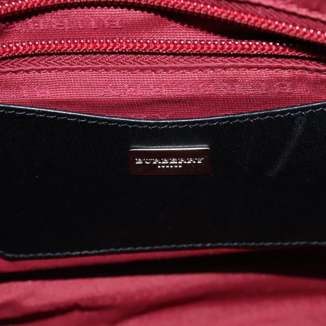 Burberry Nova Check Shoulder Bag Canvas Black Auth ti1818