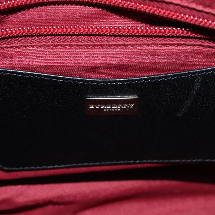 Burberry Nova Check Shoulder Bag Canvas Black Auth ti1818