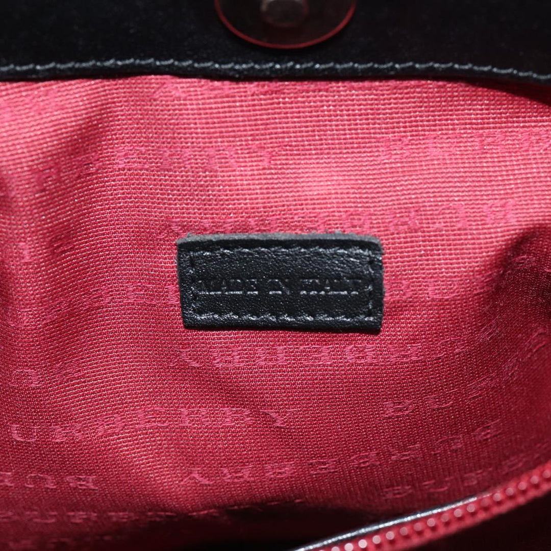 Burberry Nova Check Shoulder Bag Canvas Black Auth ti1818