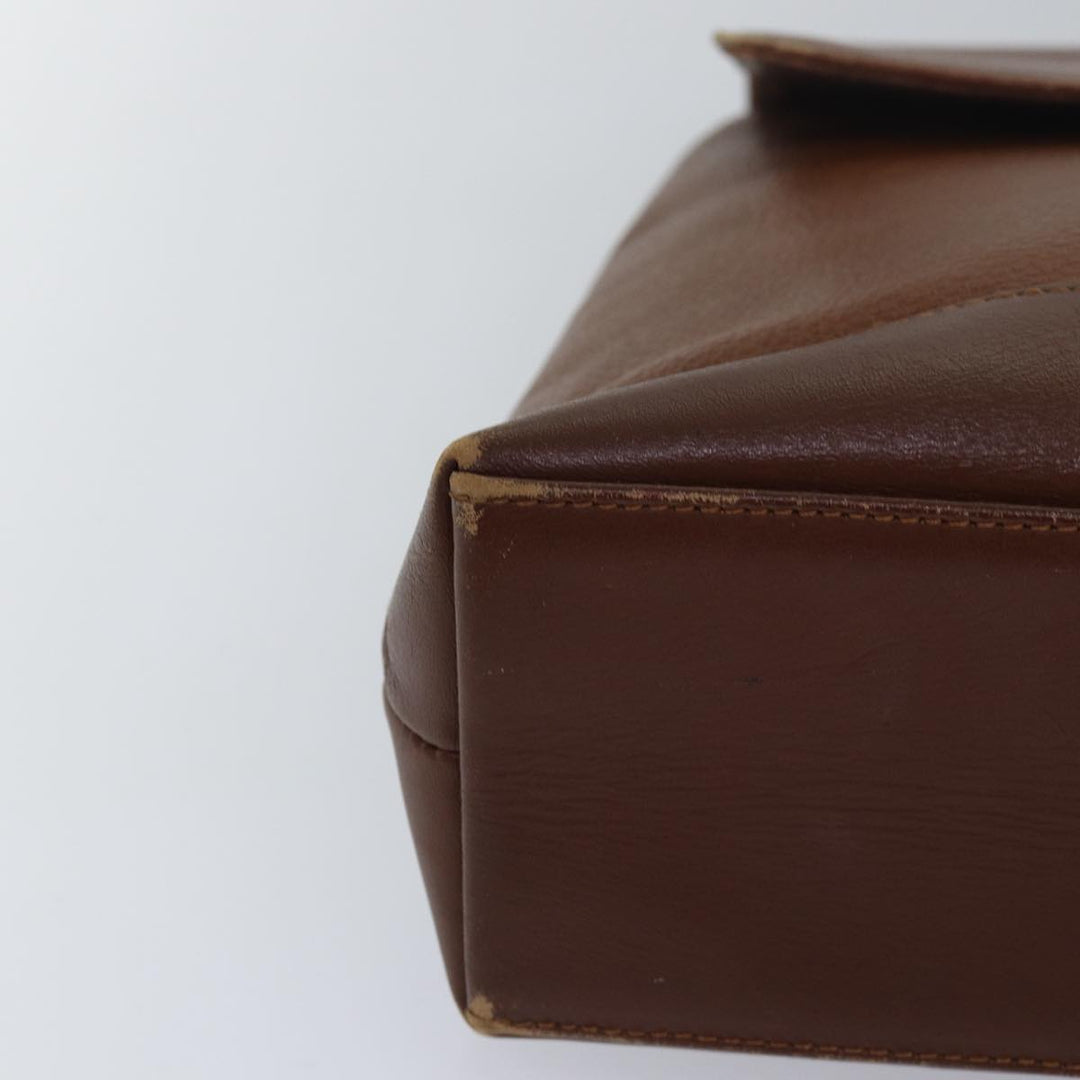 Burberry Hand Bag Leather 2way Brown Auth ti1821