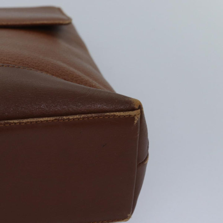 Burberry Hand Bag Leather 2way Brown Auth ti1821