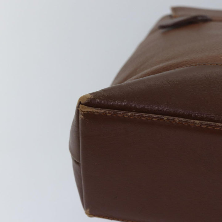 Burberry Hand Bag Leather 2way Brown Auth ti1821