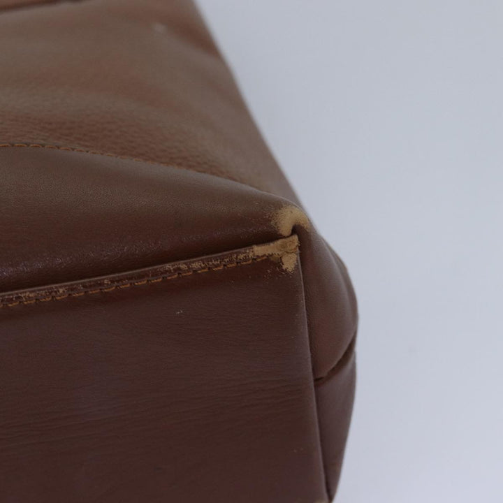 Burberry Hand Bag Leather 2way Brown Auth ti1821