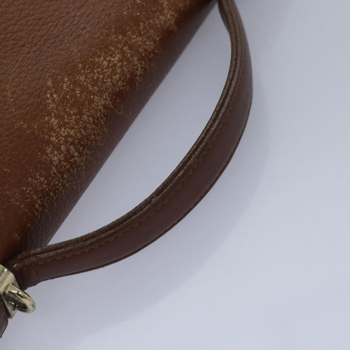 Burberry Hand Bag Leather 2way Brown Auth ti1821