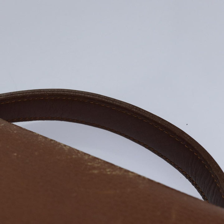 Burberry Hand Bag Leather 2way Brown Auth ti1821