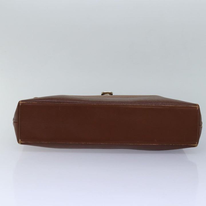 Burberry Hand Bag Leather 2way Brown Auth ti1821