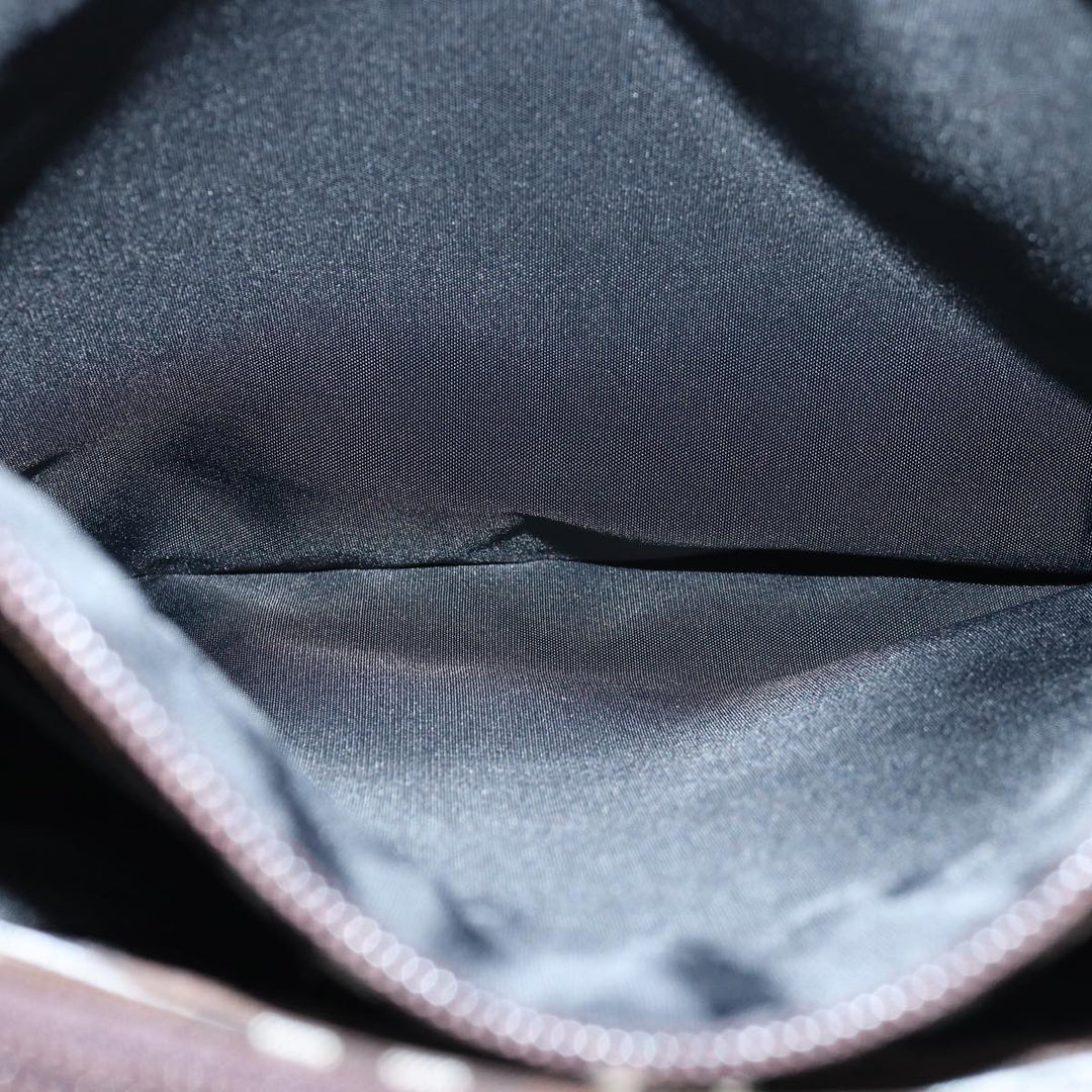 BurberrySs Nova Check Blue Label Tote Bag Nylon Leather Brown Black Auth ti1822