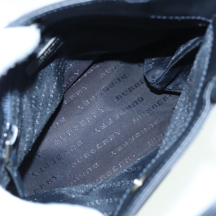 Burberry Nova Check Hand Bag Canvas Navy Auth ti1824