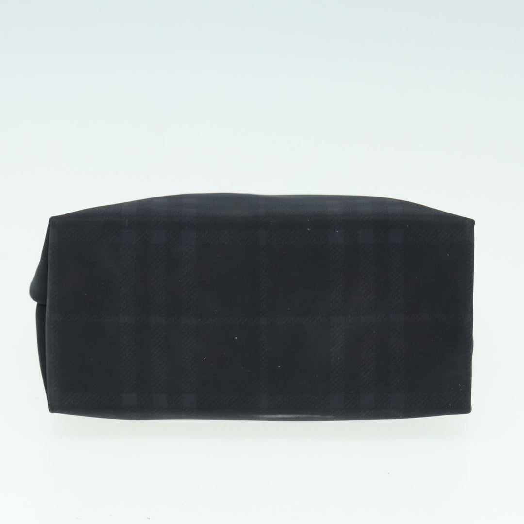 Burberry Nova Check Hand Bag Canvas Navy Auth ti1824