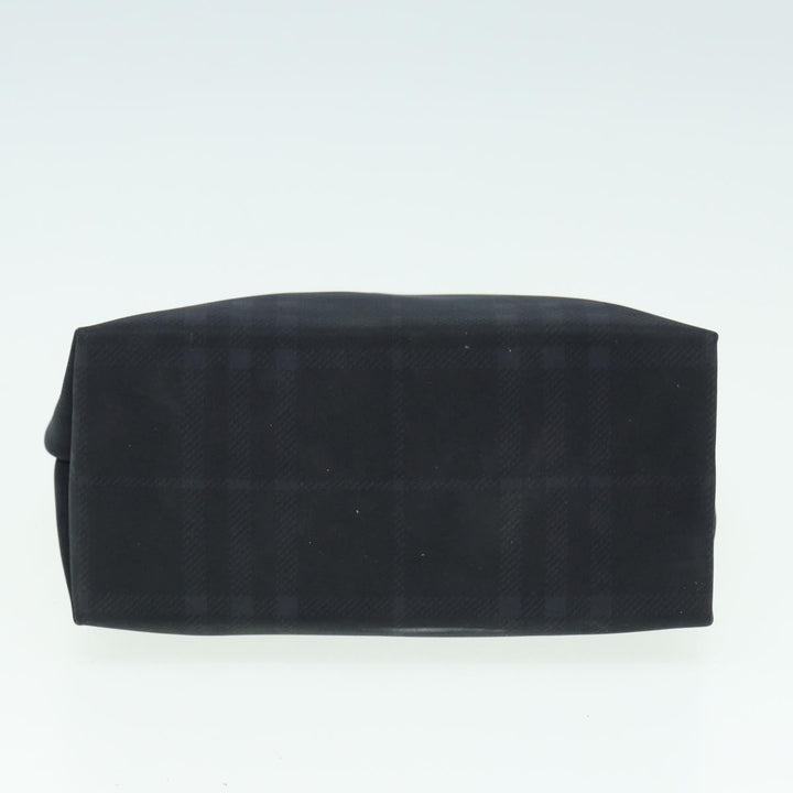 Burberry Nova Check Hand Bag Canvas Navy Auth ti1824