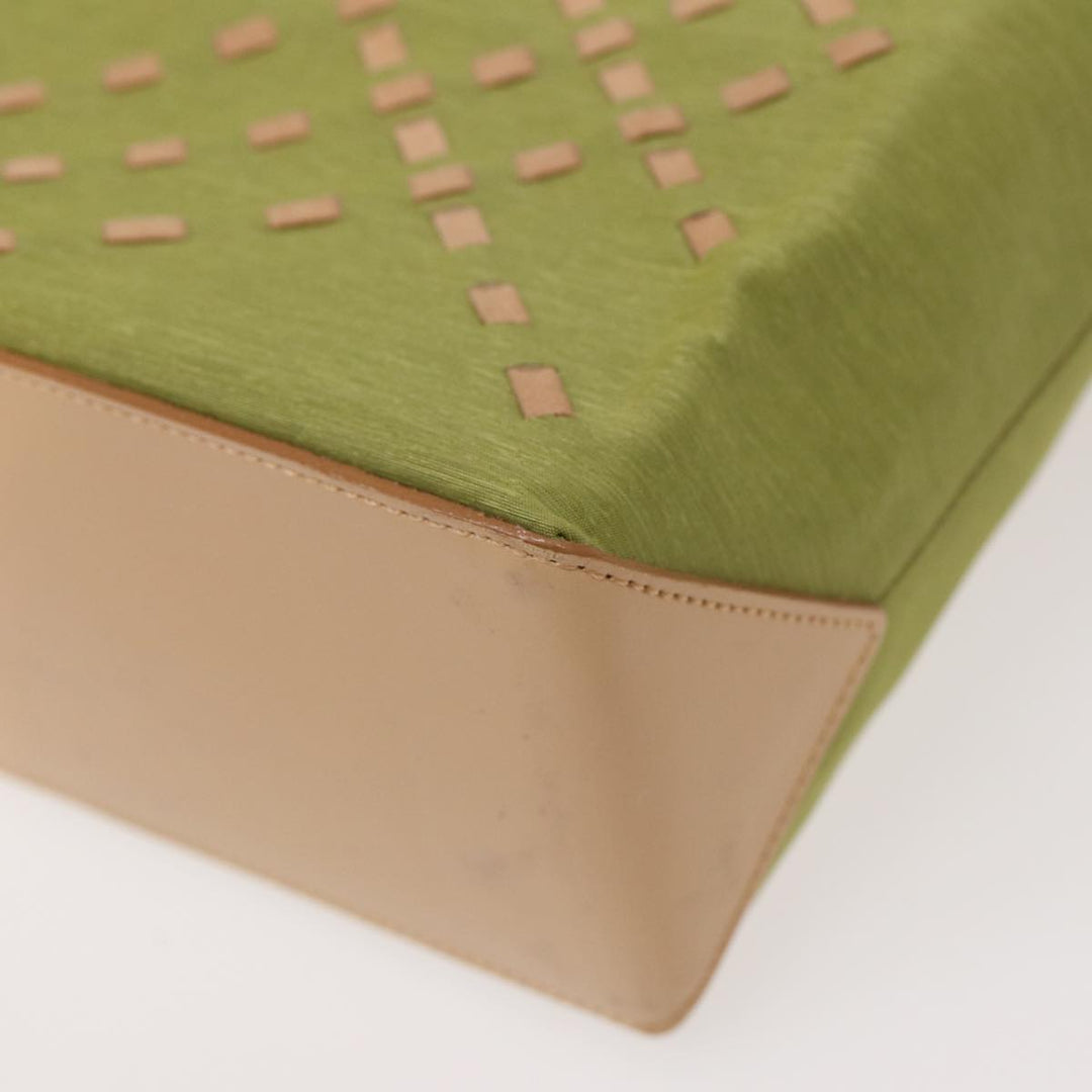 Burberry Hand Bag Nylon Green Auth ti1834