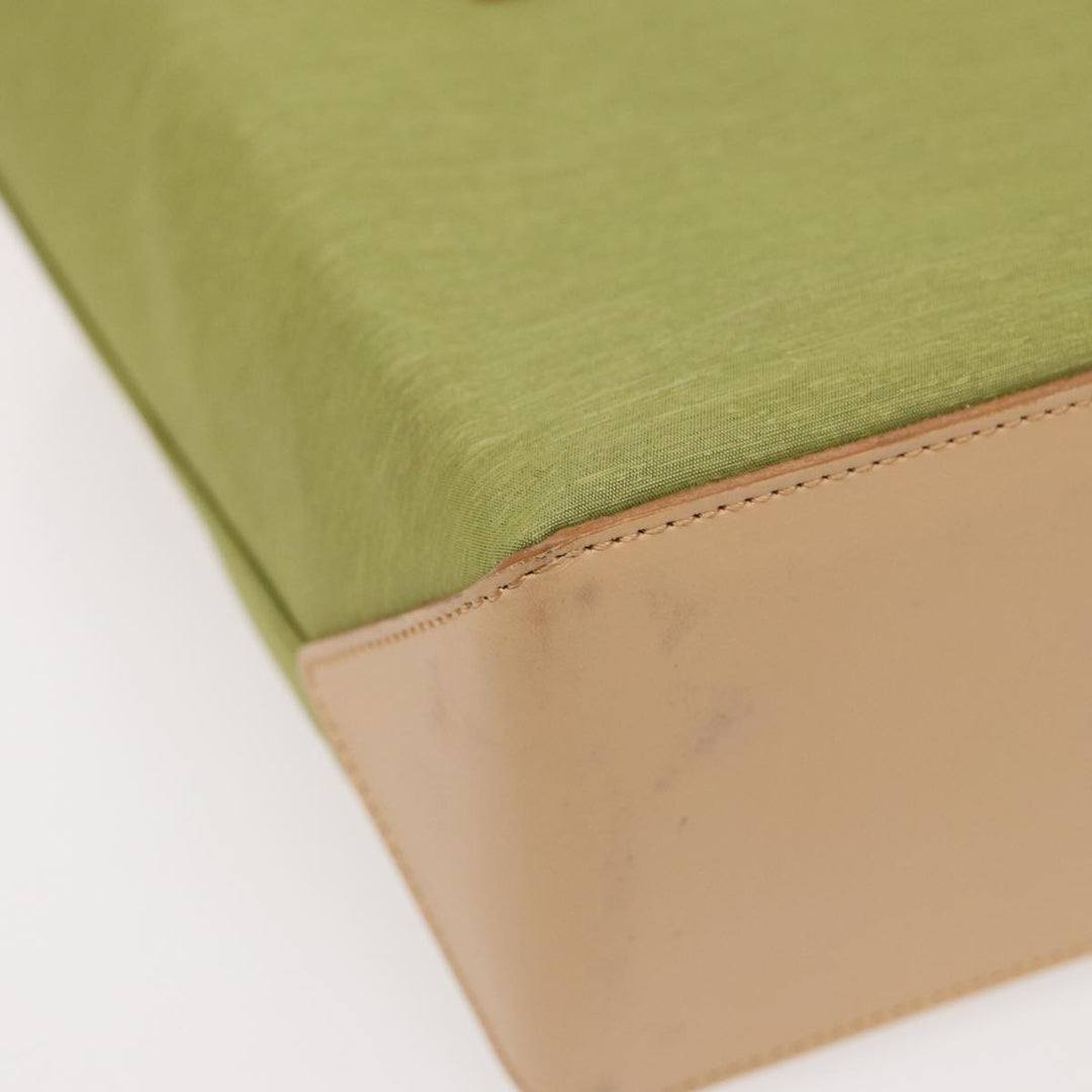 Burberry Hand Bag Nylon Green Auth ti1834