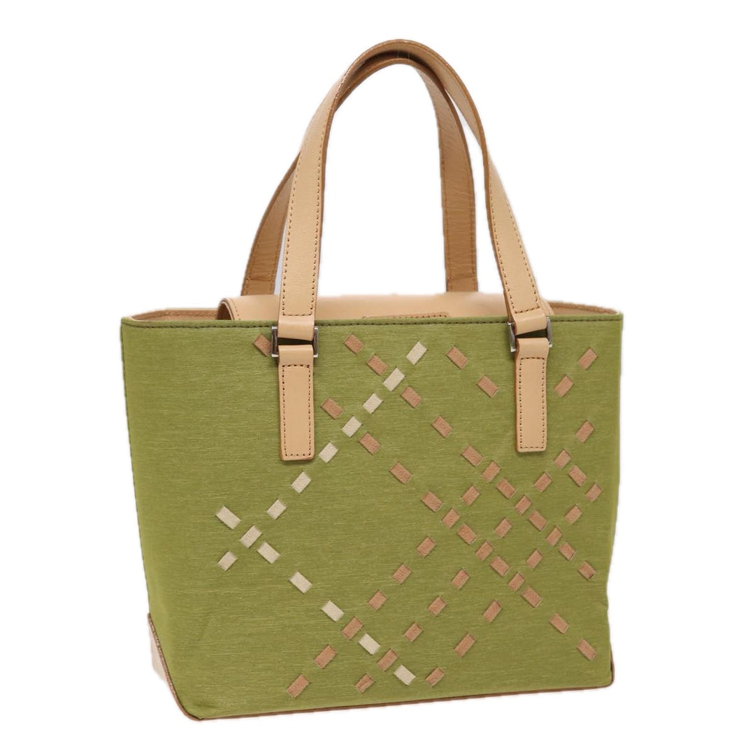 Burberry Hand Bag Nylon Green Auth ti1834