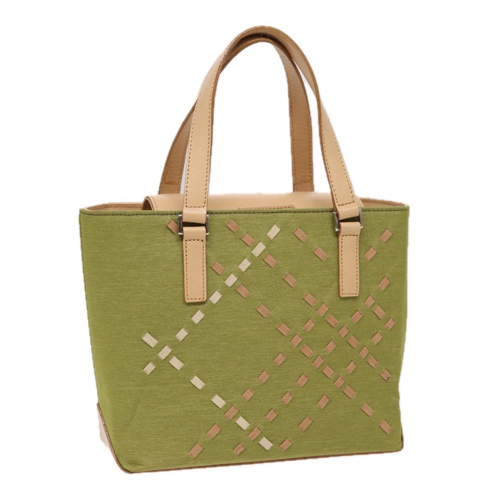 Burberry Hand Bag Nylon Green Auth ti1834
