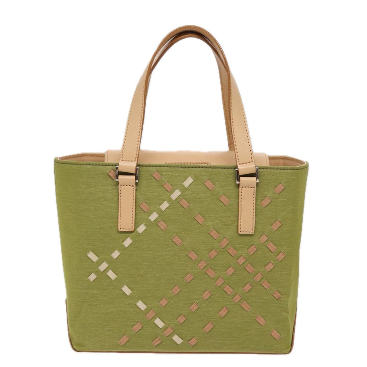 Burberry Hand Bag Nylon Green Auth ti1834