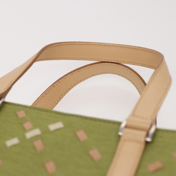 Burberry Hand Bag Nylon Green Auth ti1834