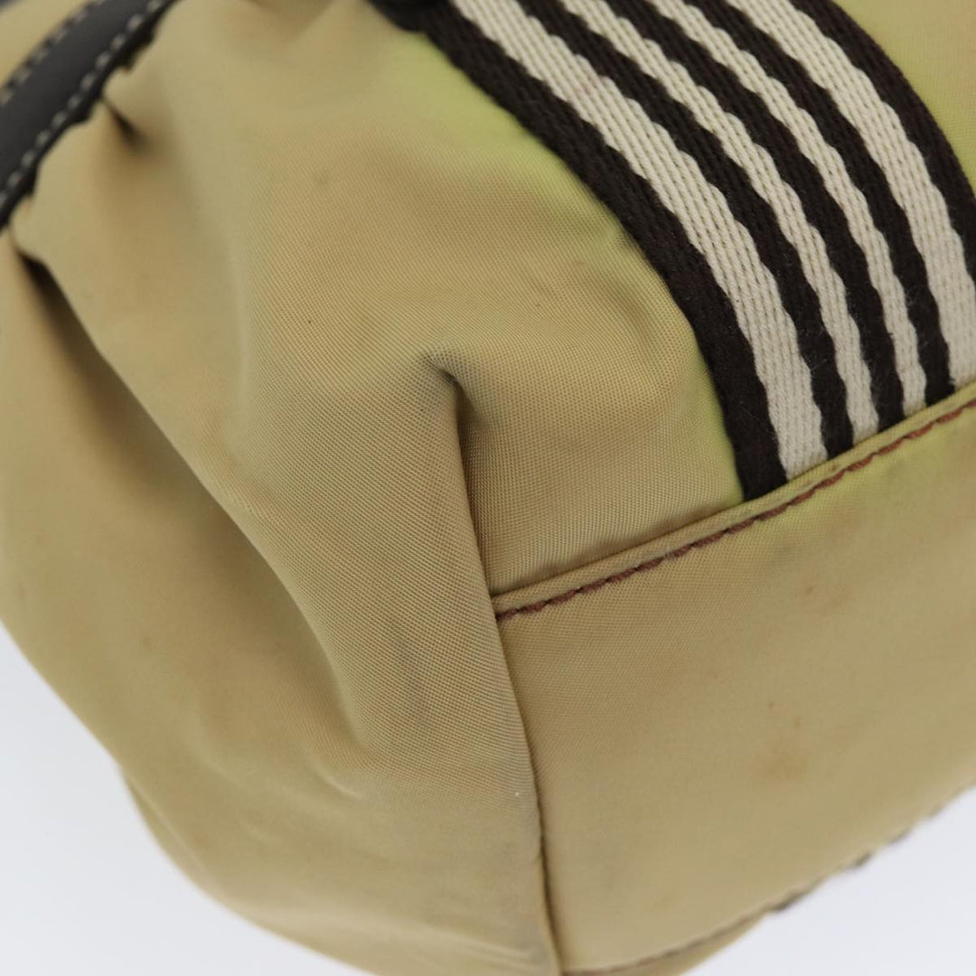 Burberry Blue Label Shoulder Bag Nylon 2way Beige Auth ti1840