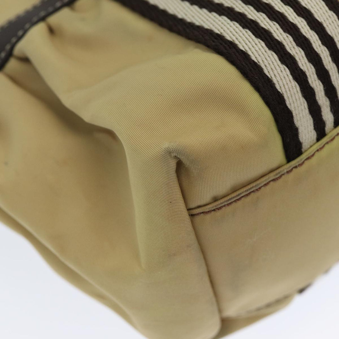Burberry Blue Label Shoulder Bag Nylon 2way Beige Auth ti1840
