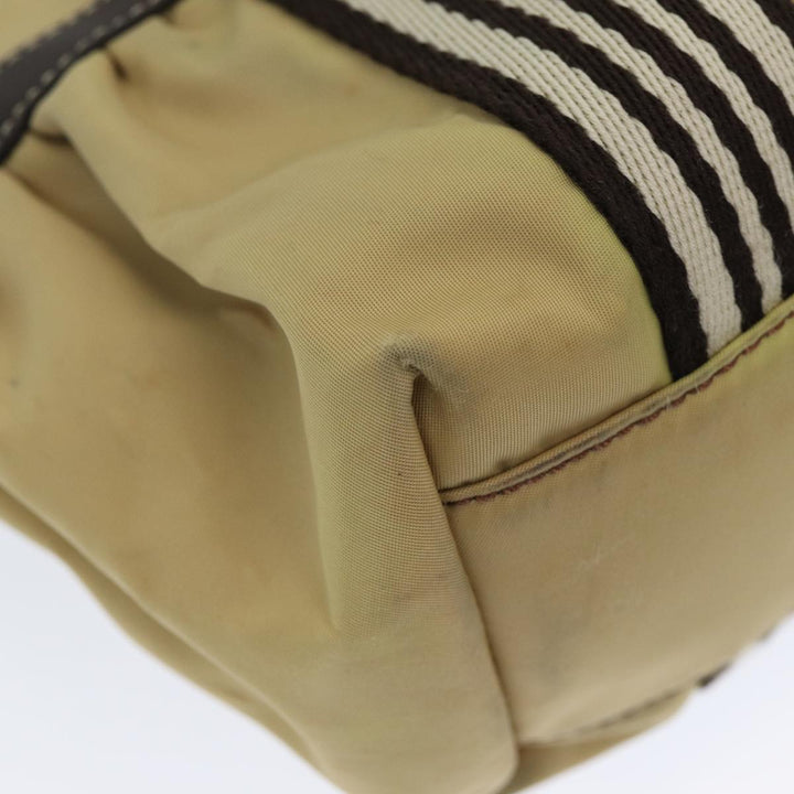 Burberry Blue Label Shoulder Bag Nylon 2way Beige Auth ti1840