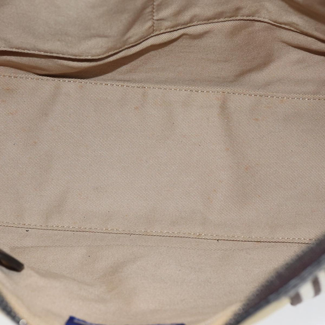 Burberry Blue Label Shoulder Bag Nylon 2way Beige Auth ti1840