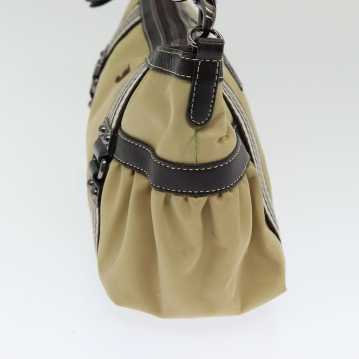 Burberry Blue Label Shoulder Bag Nylon 2way Beige Auth ti1840