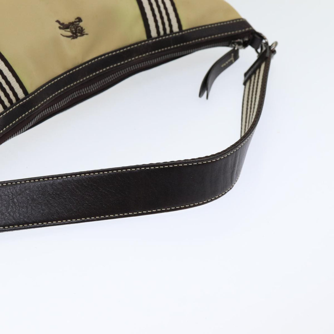 Burberry Blue Label Shoulder Bag Nylon 2way Beige Auth ti1840