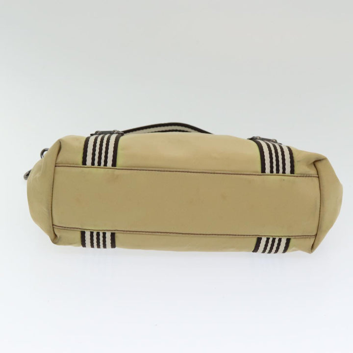 Burberry Blue Label Shoulder Bag Nylon 2way Beige Auth ti1840