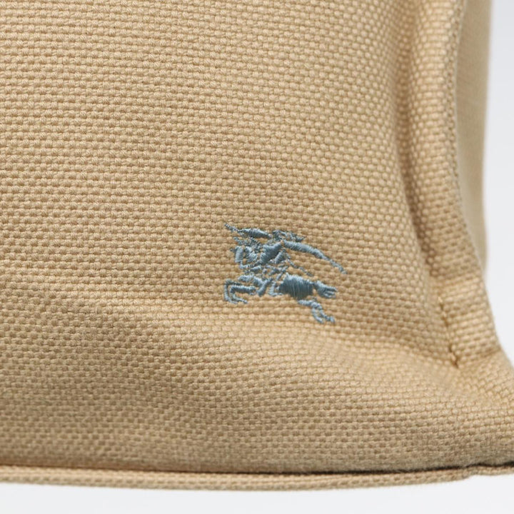 Burberry Blue Label Hand Bag Canvas Beige Auth ti1842