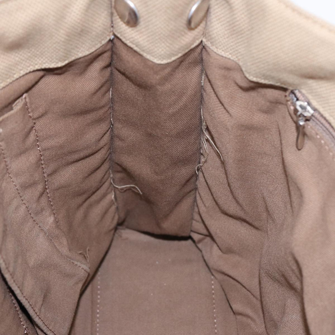 Burberry Blue Label Hand Bag Canvas Beige Auth ti1842