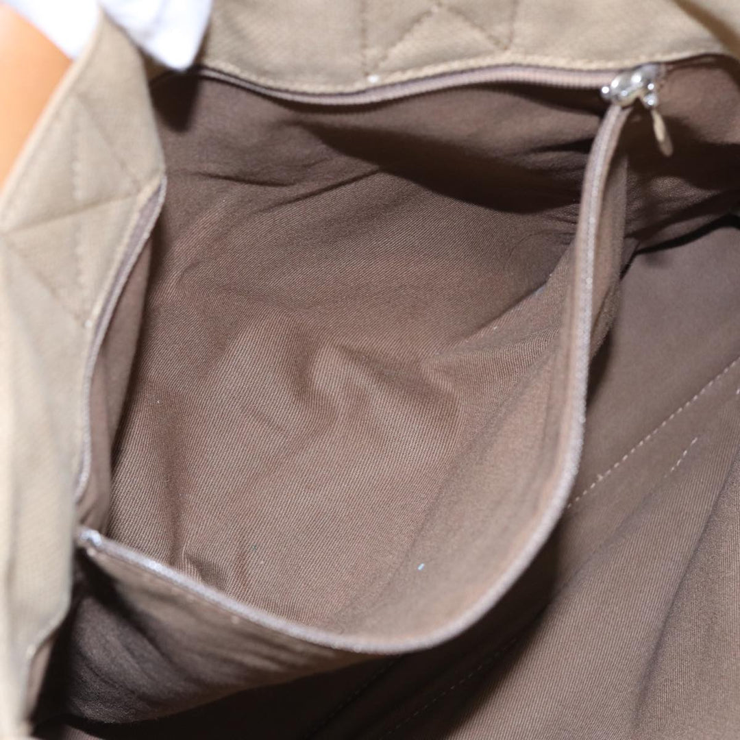 Burberry Blue Label Hand Bag Canvas Beige Auth ti1842