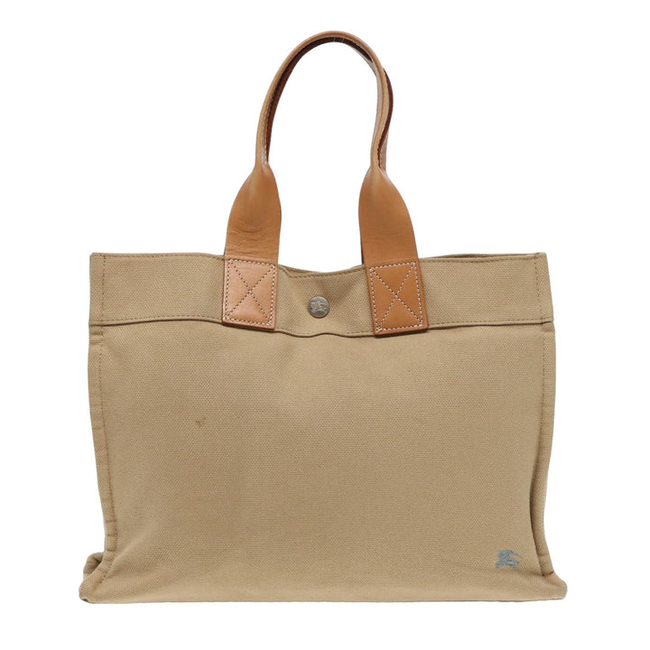 Burberry Blue Label Hand Bag Canvas Beige Auth ti1842