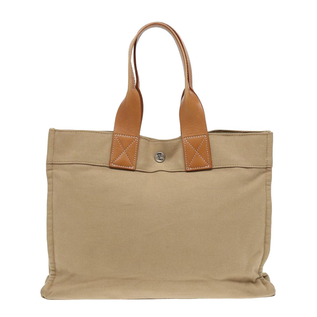 Burberry Blue Label Hand Bag Canvas Beige Auth ti1842