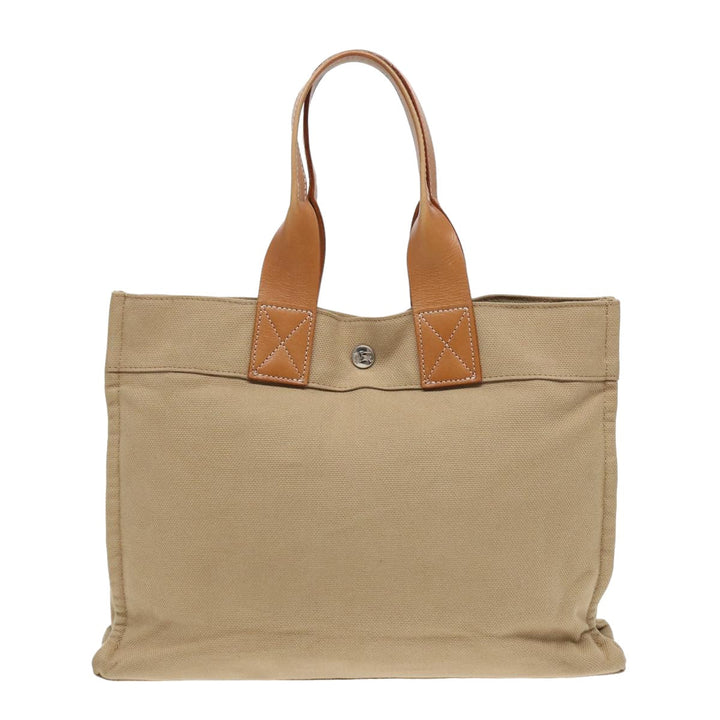 Burberry Blue Label Hand Bag Canvas Beige Auth ti1842
