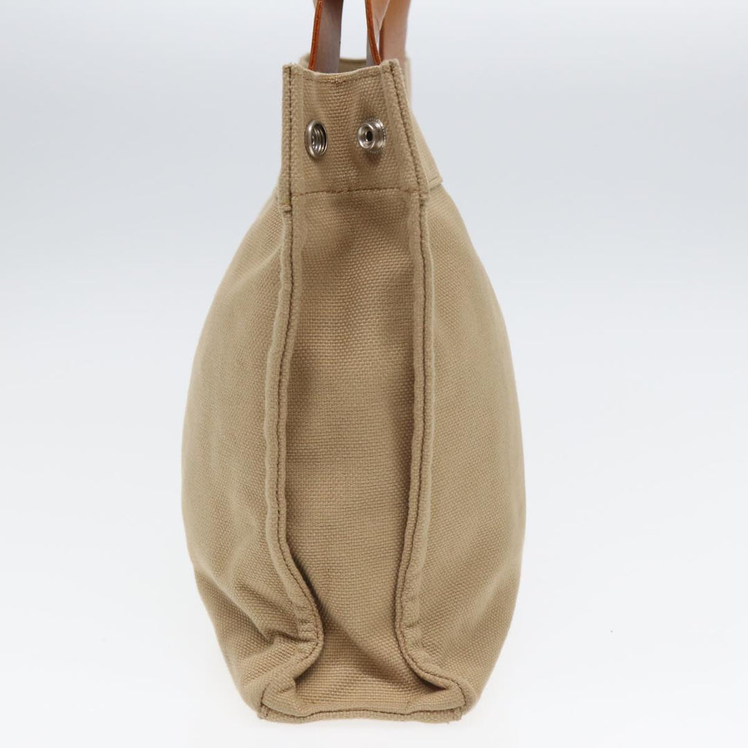 Burberry Blue Label Hand Bag Canvas Beige Auth ti1842