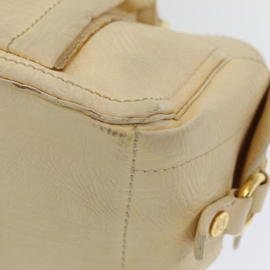 Celine Boogie bag Hand Bag Leather Beige Auth ti1845