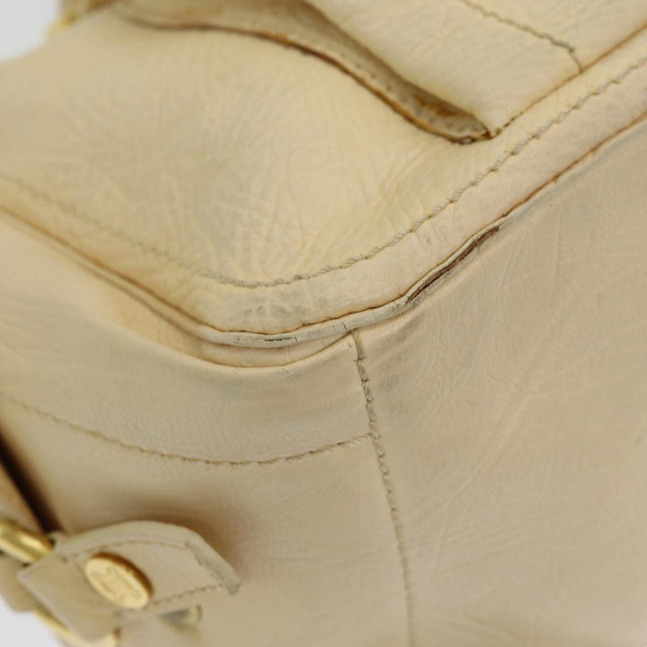 Celine Boogie bag Hand Bag Leather Beige Auth ti1845