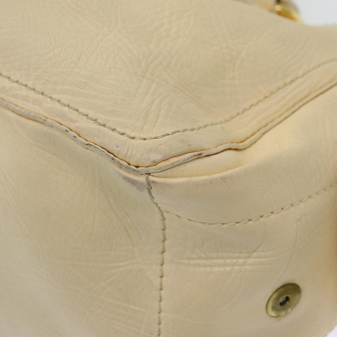 Celine Boogie bag Hand Bag Leather Beige Auth ti1845
