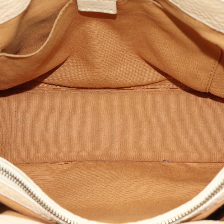 Celine Boogie bag Hand Bag Leather Beige Auth ti1845
