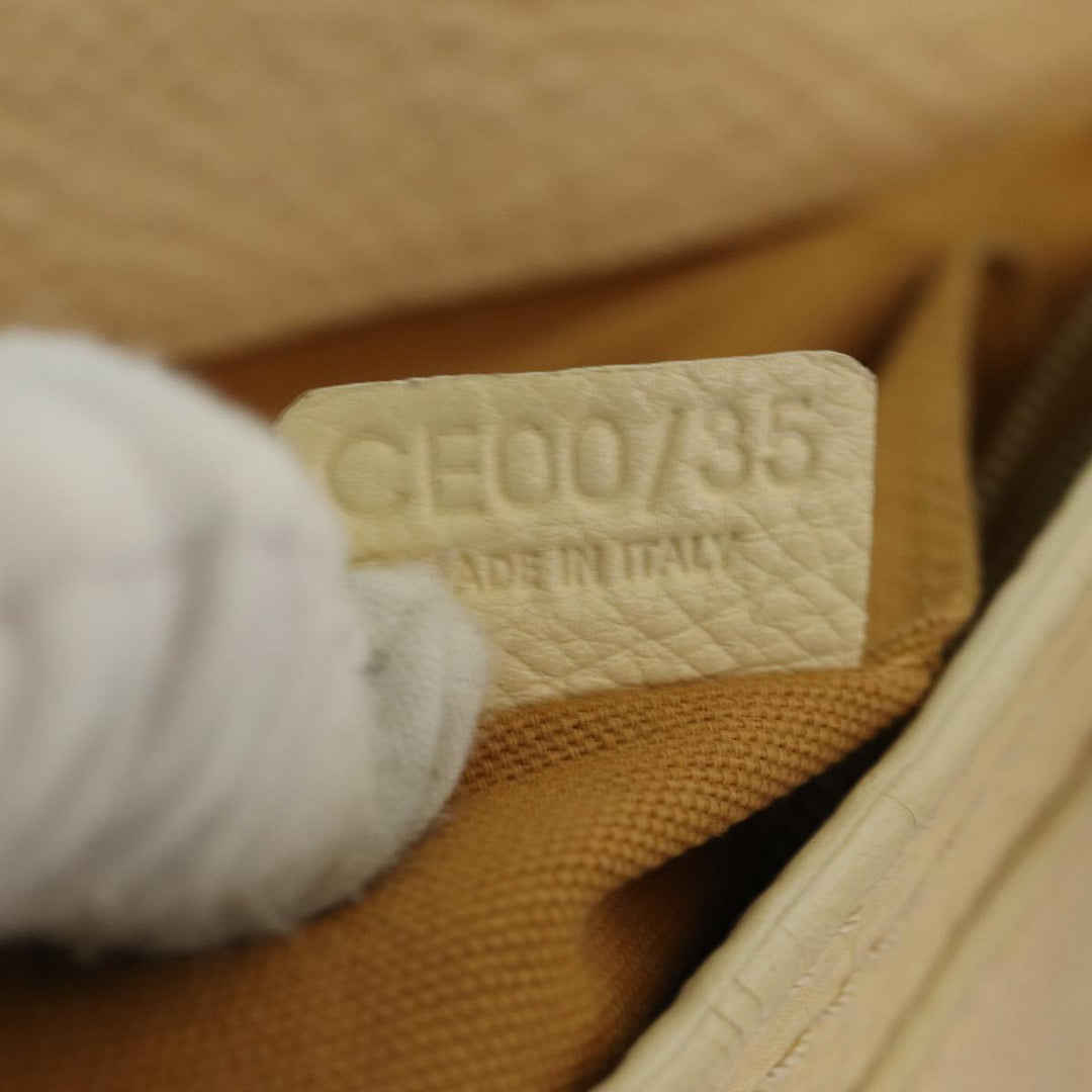 Top Quality Celine Boogie bag Hand Bag Leather Beige Auth ti1845