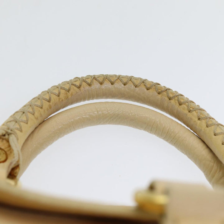 Celine Boogie bag Hand Bag Leather Beige Auth ti1845