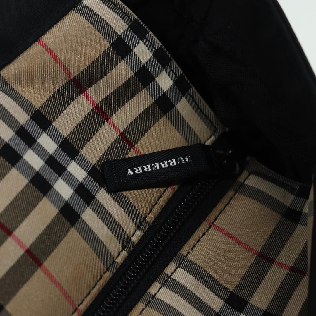 Burberry Nova Check Tote Bag Nylon Beige Black Auth ti1868