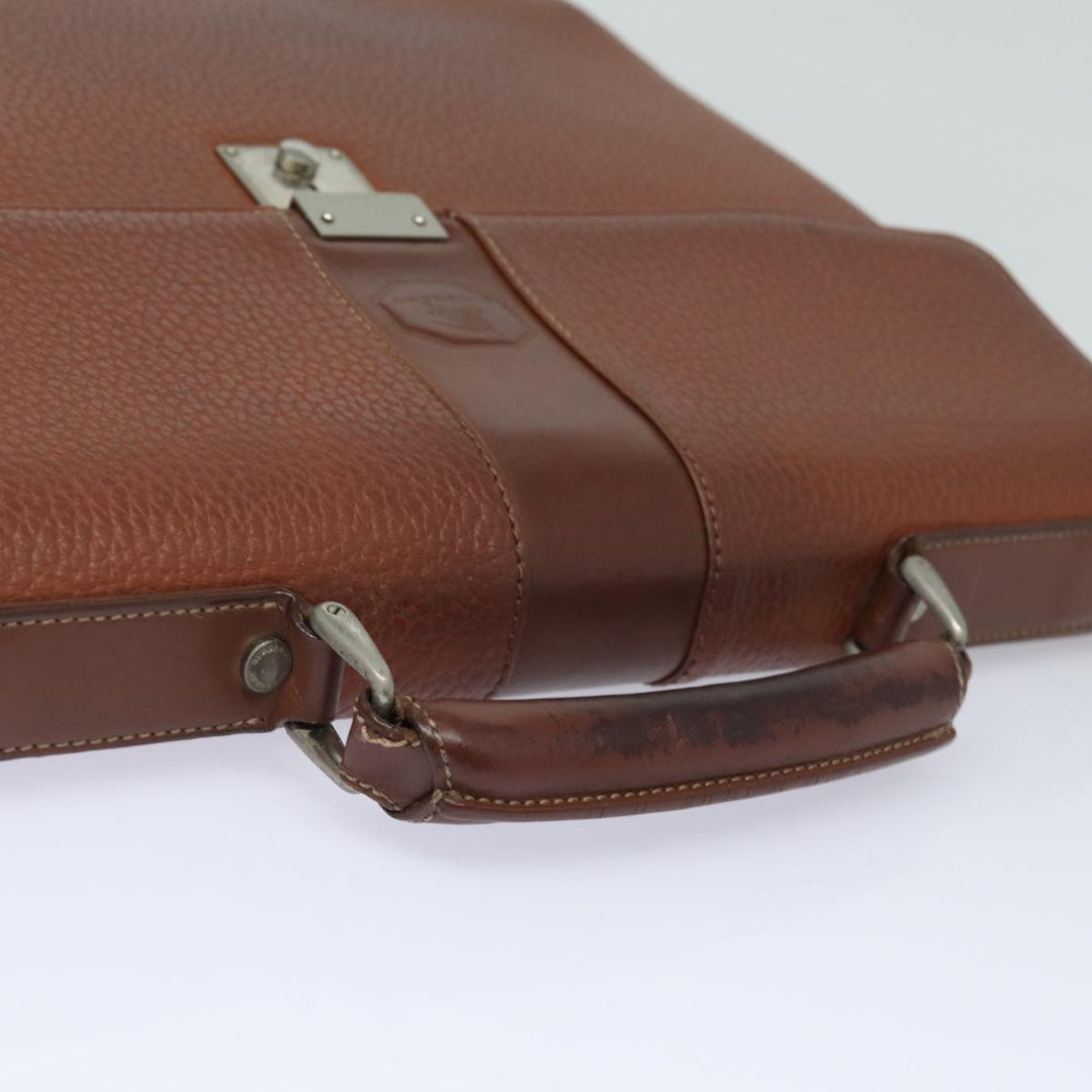 Burberry Hand Bag Leather Brown Auth ti1869