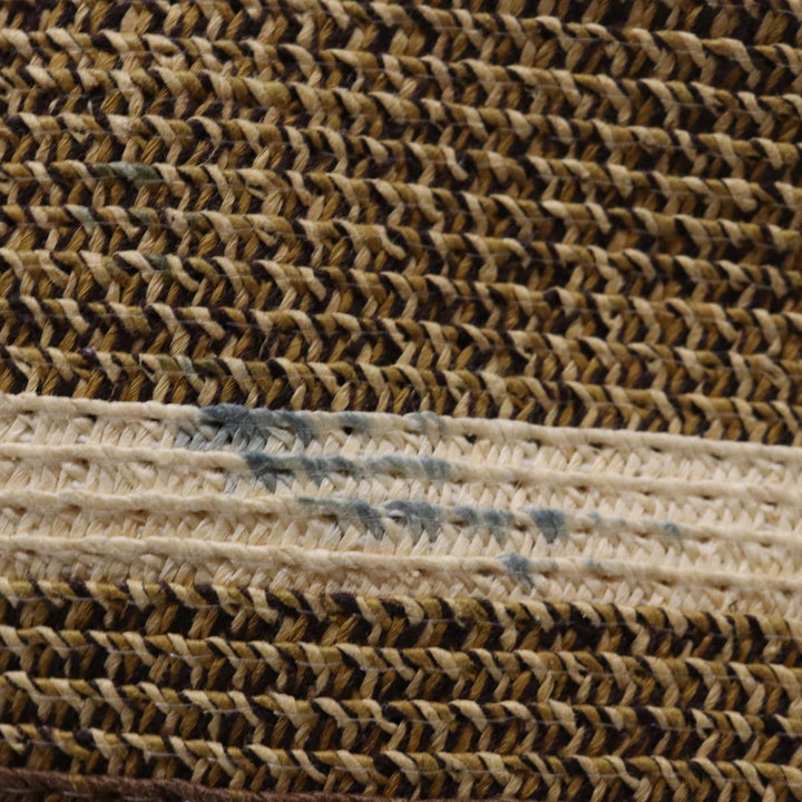 Burberry Blue Label Chain Tote Bag straw Brown Auth ti1873