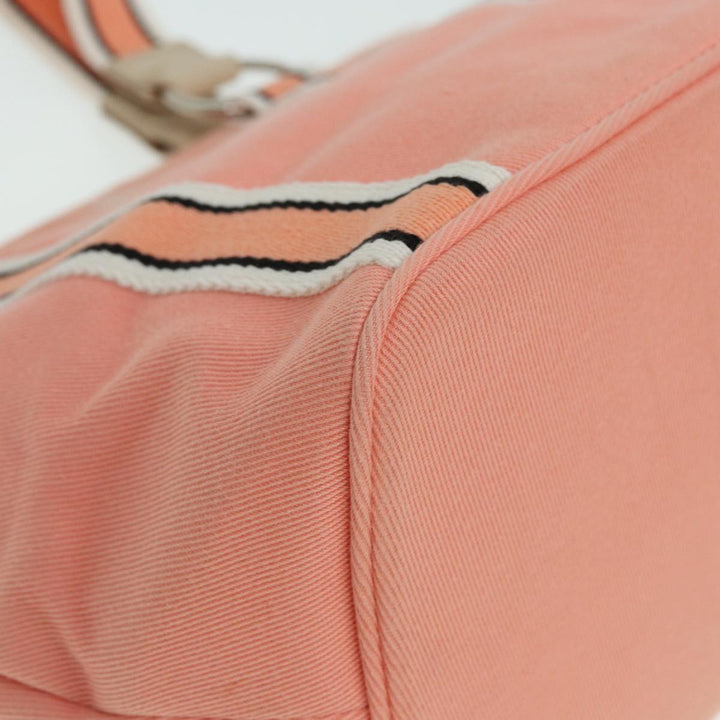 Burberry Blue Label Tote Bag Canvas Pink Auth ti1889