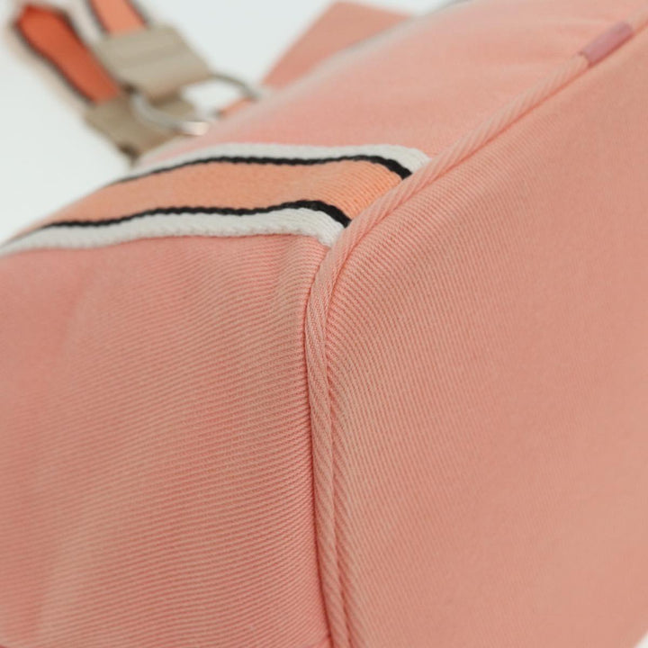 Burberry Blue Label Tote Bag Canvas Pink Auth ti1889