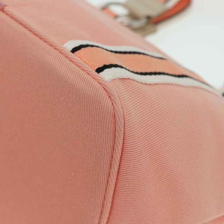 Burberry Blue Label Tote Bag Canvas Pink Auth ti1889