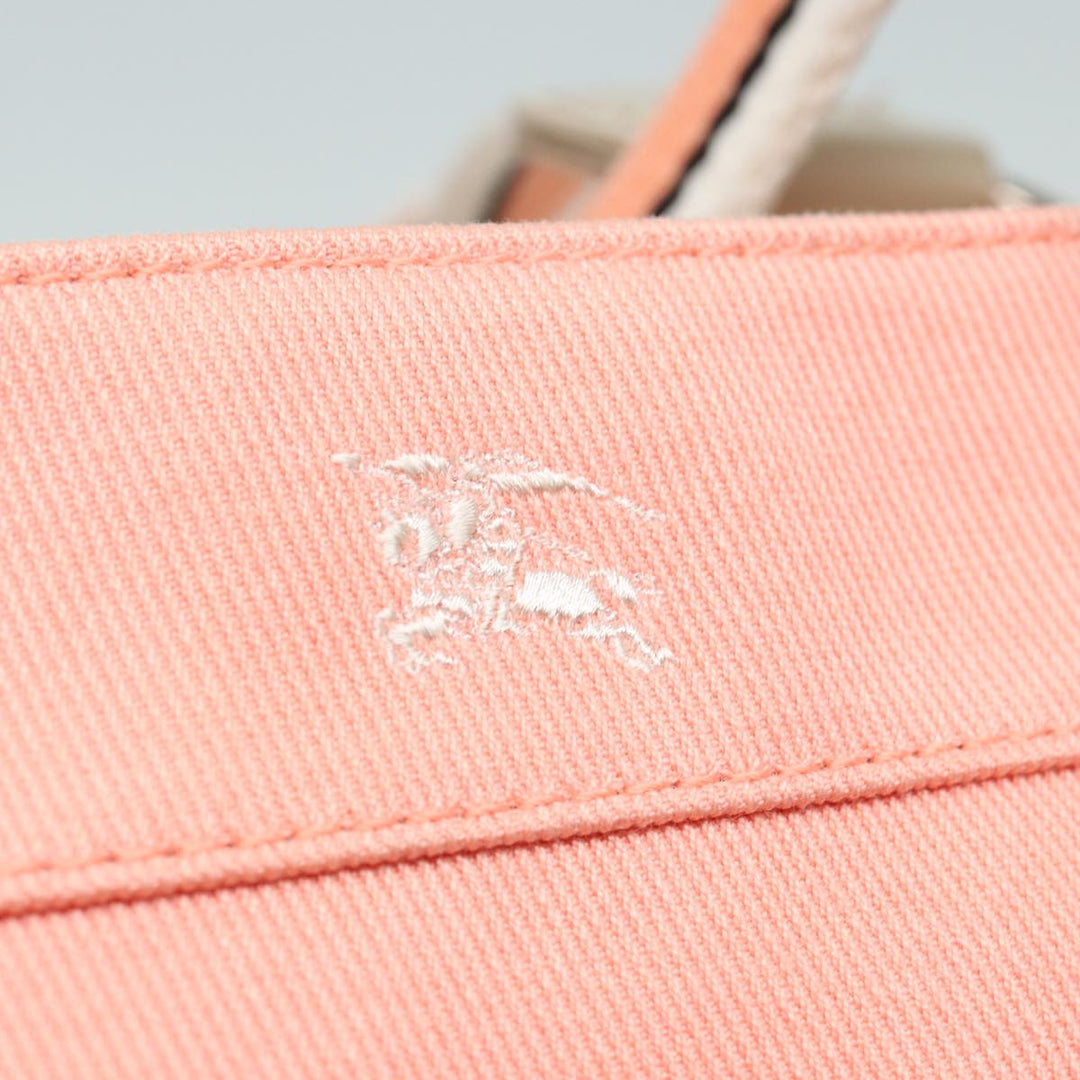 Burberry Blue Label Tote Bag Canvas Pink Auth ti1889