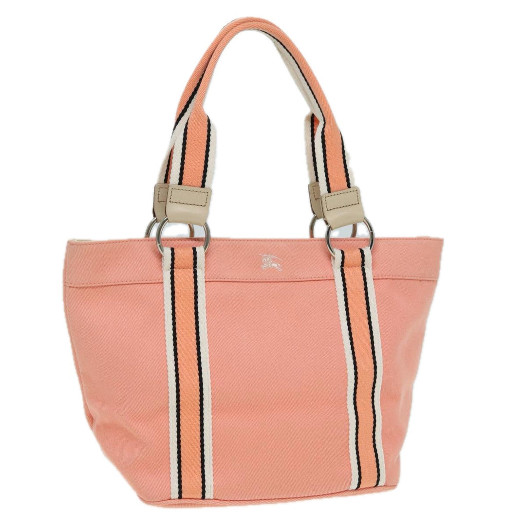 Burberry Blue Label Tote Bag Canvas Pink Auth ti1889